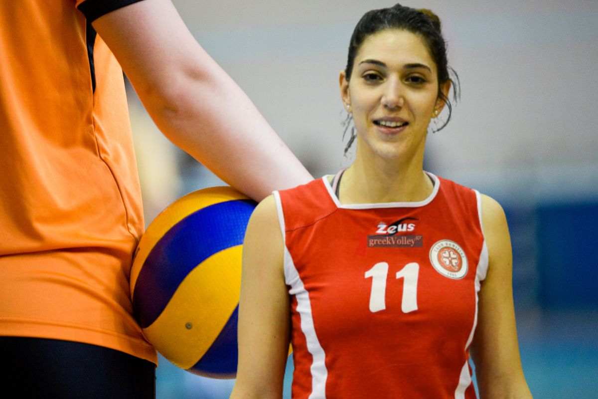 Margarita Oikonomopoulou con la maglia della Zeus Greek Volley